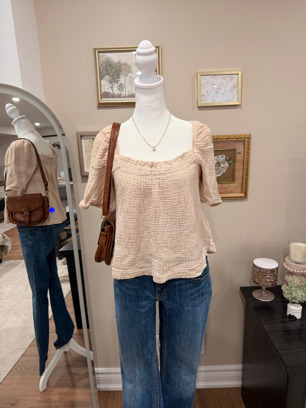 Zadig & Voltaire Textured Square Neck Blouse